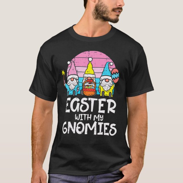 Camiseta Easter With My Gnomies  Nordic Gnomes Men Women Ki (Anverso)