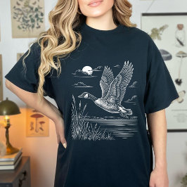 Camiseta Eastern Kingbird Line Art Birdwatcher Minimalist 
