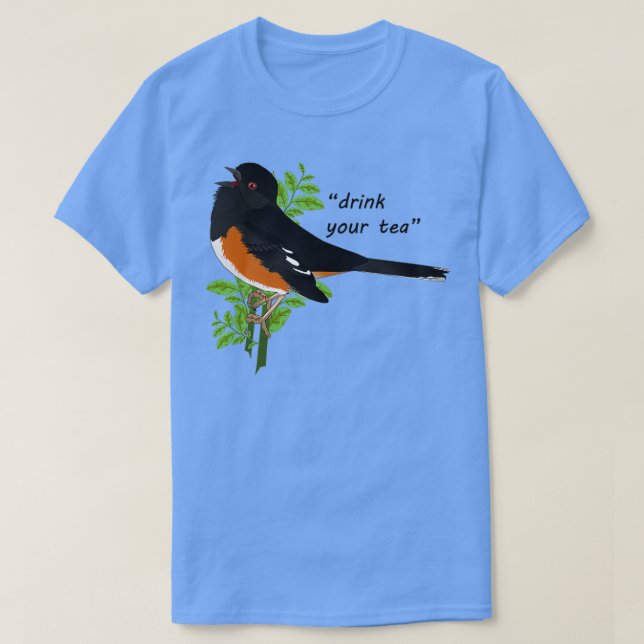 Camiseta Eastern Towhee Bebe tu té (Diseño del anverso)