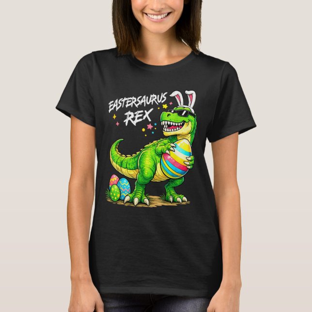 Camiseta Eastersaurus Rex Dinosaurio Divertido Pascua T Rex (Anverso)