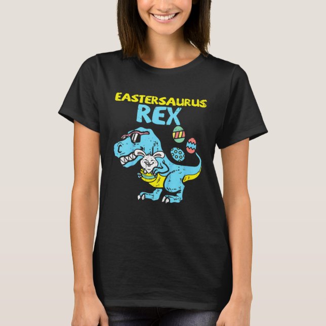 Camiseta Eastersaurus Rex Trex Easter Bunny Dino Boys Kids  (Anverso)