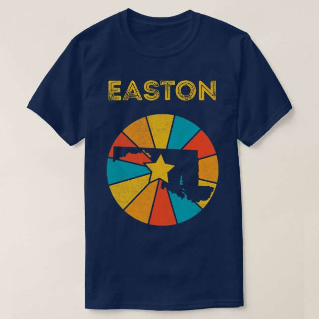 Camiseta Easton Maryland Vintage Molestias de recuerdo 1 (Diseño del anverso)