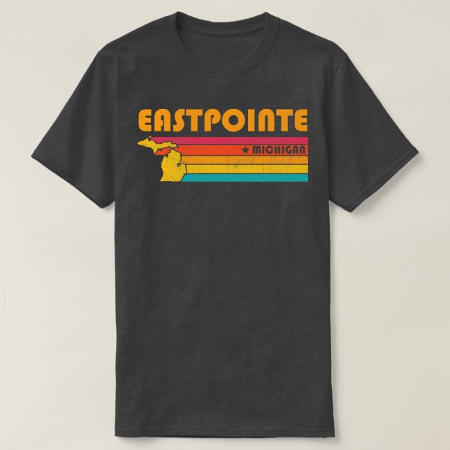 Camiseta Eastpointe Michigan Vintage Distresress Souvenir (Diseño del anverso)