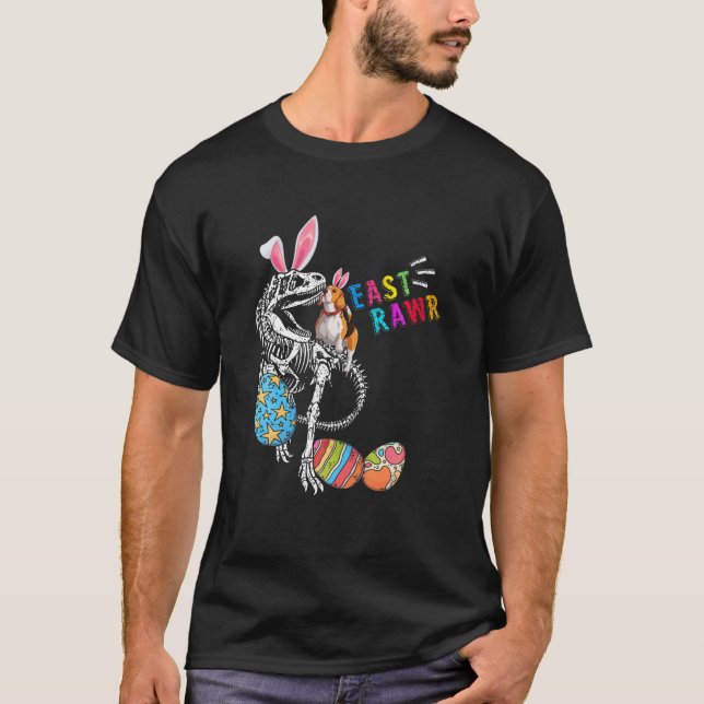 Camiseta Eastrawr Cute Bunny Beagle Dog Riding Bunny Rex Sk (Anverso)