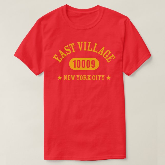 Camiseta EASTVILLAGE NUEVA YORK CITY 1009NYC Diseño atlétic (Diseño del anverso)