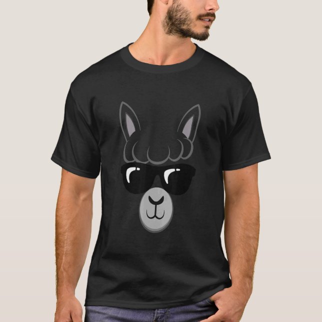 Camiseta Easy Alpaca Guay Alpaca Face Animal Print Lazy (Anverso)