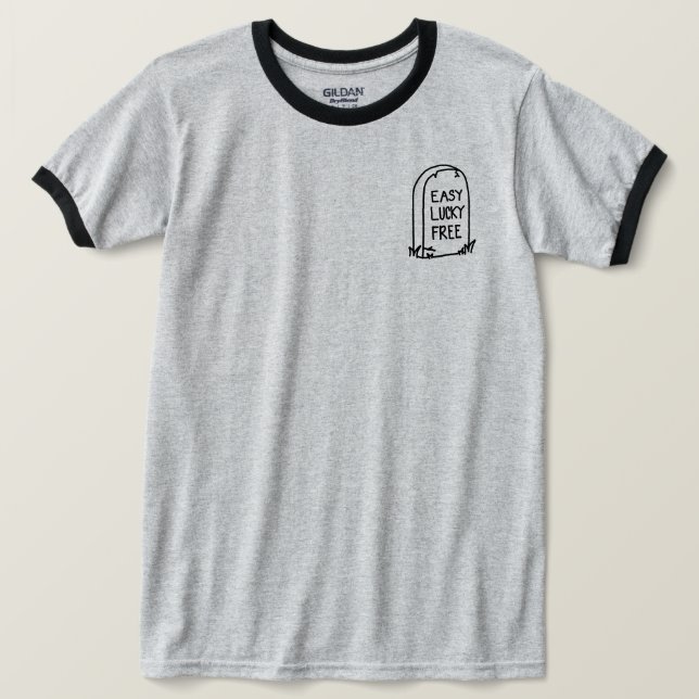 Camiseta Easy Lucky Free Ringer Tee (Anverso del diseño)