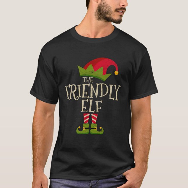 Camiseta Easy The Friendly Elf Costume Family Group Gift Ch (Anverso)