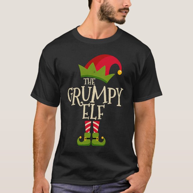 Camiseta Easy The Grumpy Elf Xmas Costume Family Group  Chr (Anverso)