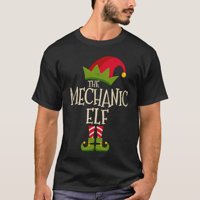 Camiseta Easy The Mechanic Elf Costume Family Group  Christ (Anverso)