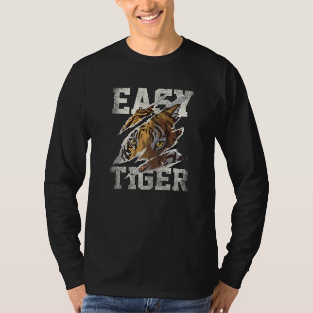 Camiseta Easy tiger 3 distressed tiger costume casual chic  (Anverso)