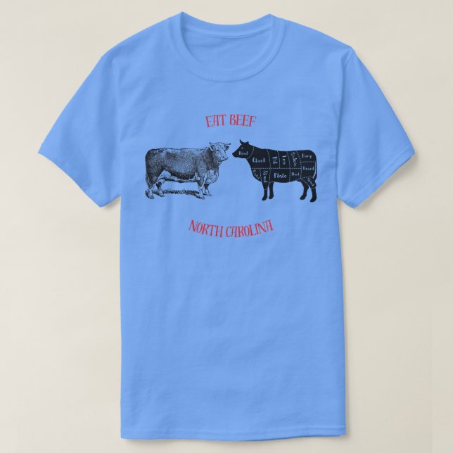 Camiseta Eat Beef North Carolina (Diseño del anverso)