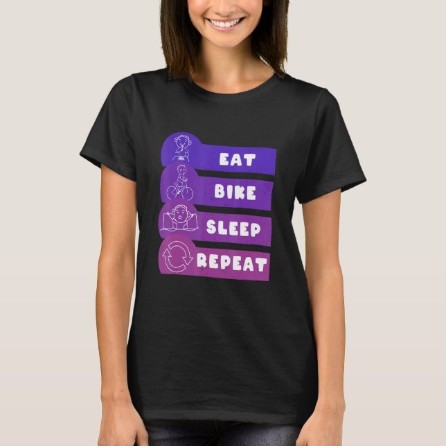 Camiseta Eat Bike Sleep Repeat (Anverso)