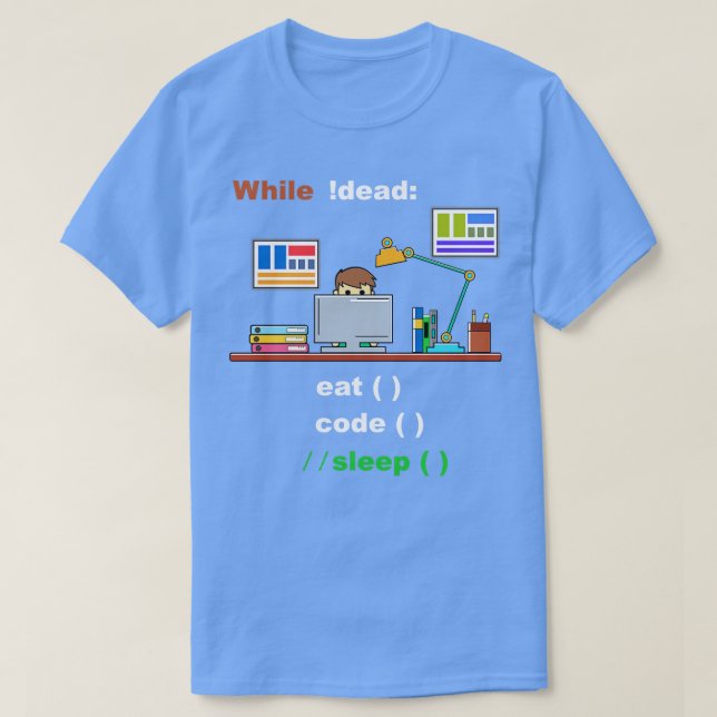 Camiseta Eat Code Sleep Computer Science Python Programador (Diseño del anverso)