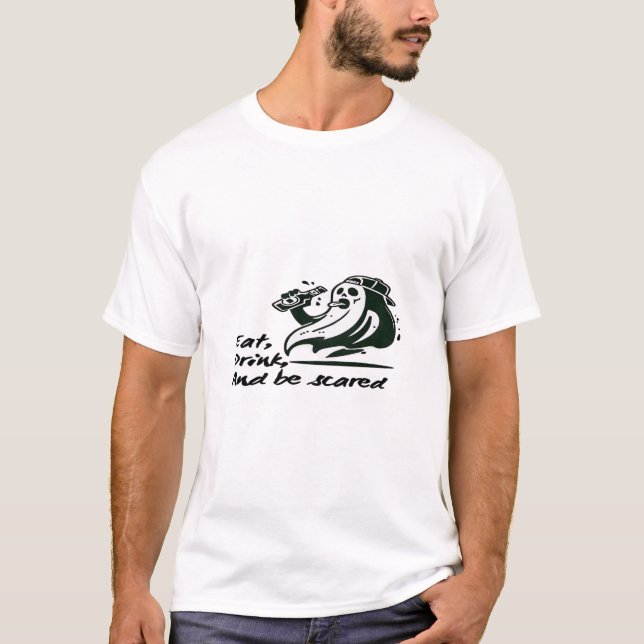 Camiseta Eat Drink And Be Scary Spooky Club Cool Unique (Anverso)