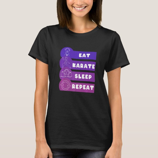 Camiseta Eat Karate Sleep Repeat   (Anverso)