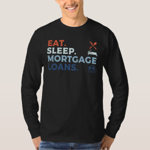 Camiseta Eat Lends Money Mortgage Préstamos hipotecarios Em
