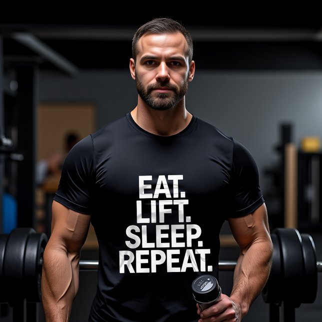 Camiseta Eat Life Sleep Repetir motivación (Subido por el creador)