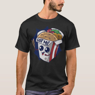 Camiseta Eat Me While Im Hot Food Cooking Fried Rice