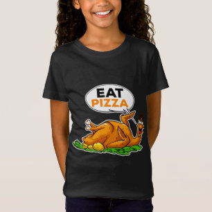 Camiseta Eat Pizza chistoso pavo asado Diablos de Acción de