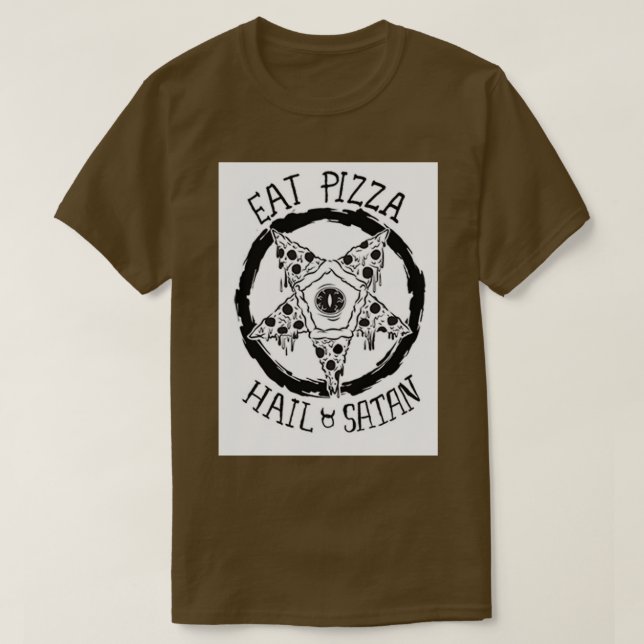 Camiseta Eat Pizza Hail Satan (Diseño del anverso)