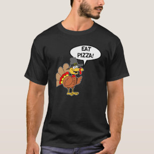Camiseta Eat Pizza Thankding Turquía Personalizado de pereg