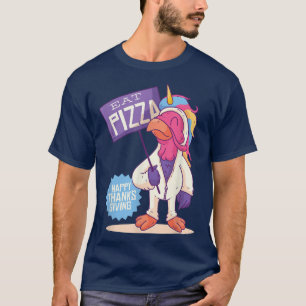 Camiseta Eat Pizza Turkey Divertido Feliz Acción de Gracias