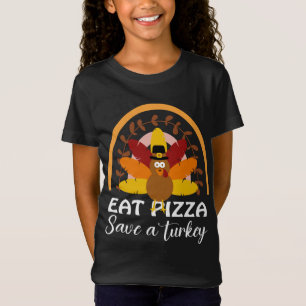 Camiseta Eat Pizza Turkey, Gracioso arcoiris de Acción de G