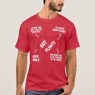 Camiseta Eat Plants Save Animals Vegan Vegetarian Veganism