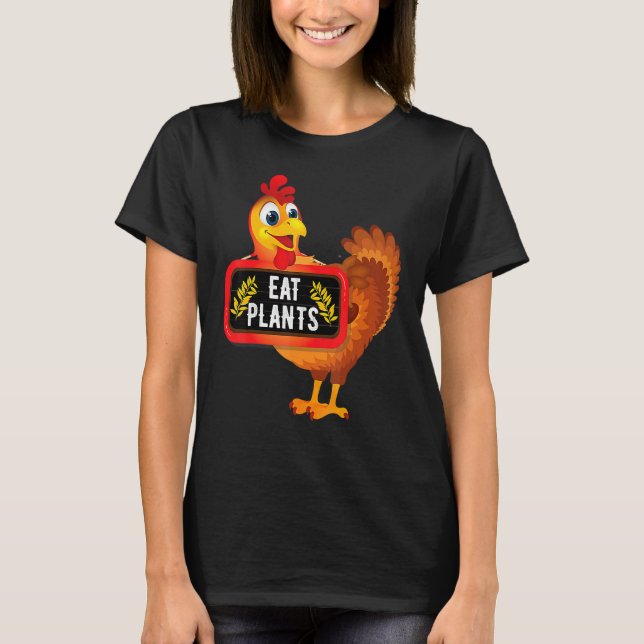 Camiseta Eat Plants Vegan Vegetarian Turkey Thanksgiving (Anverso)