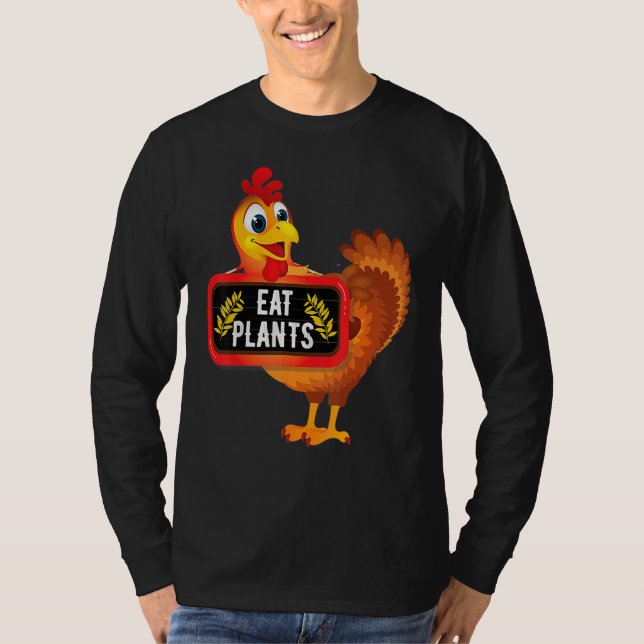 Camiseta Eat Plants Vegan Vegetarian Turkey Thanksgiving_2 (Anverso)