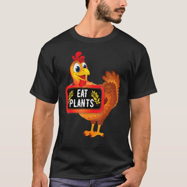 Camiseta Eat Plants Vegan Vegetarian Turkey Thanksgiving_2 (Anverso)