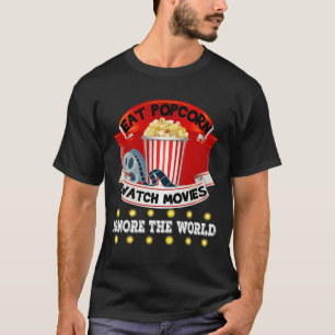 Camiseta Eat Popcorn Watch Películas Ignora The World Funny