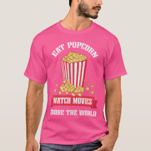 Camiseta Eat Popcorn Watch Películas Ignorar al chica de ro
