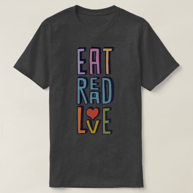 Camiseta Eat Read Love (Diseño del anverso)