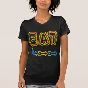 Camiseta Eat Retro Neon Rótulo Art