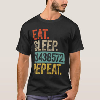 Camiseta Eat sleep 18436572 repeat retro vintage T-Shirt