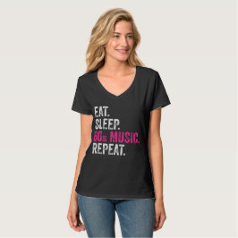 Camiseta Eat Sleep 80 Music Repeat T-Shirt