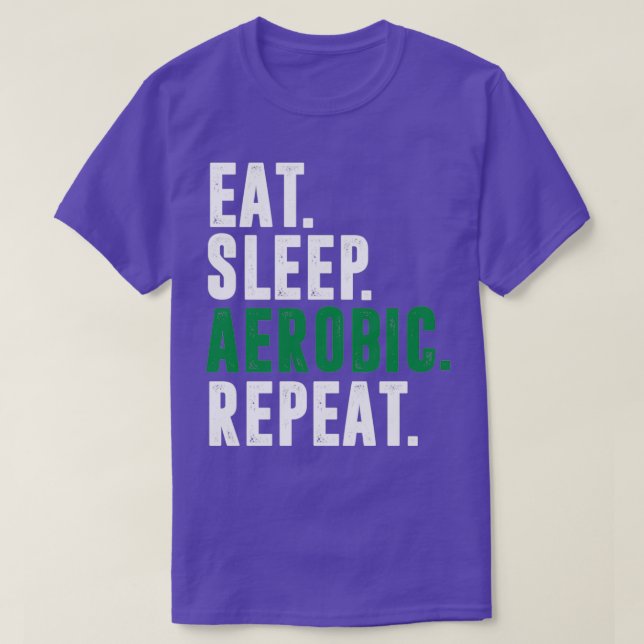 Camiseta Eat Sleep Aerobic (Diseño del anverso)