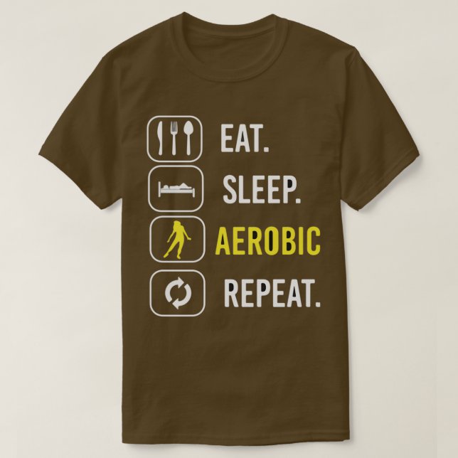 Camiseta Eat Sleep Aerobic Repetir 1 (Diseño del anverso)