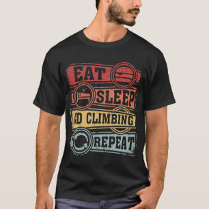 Camiseta Eat Sleep Aid escalada Repetir