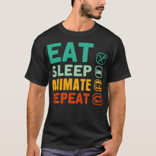 Camiseta Eat Sleep Animate Repeat Animation Art Animator