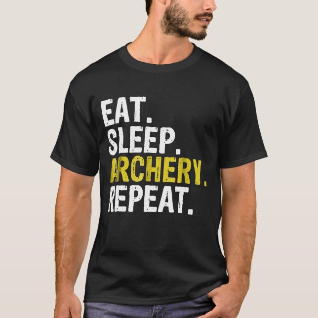 Camiseta Eat Sleep Archery Repeat Archer (Anverso)