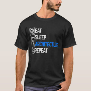 Camiseta Eat Sleep Architecture Repea Architect Graduado