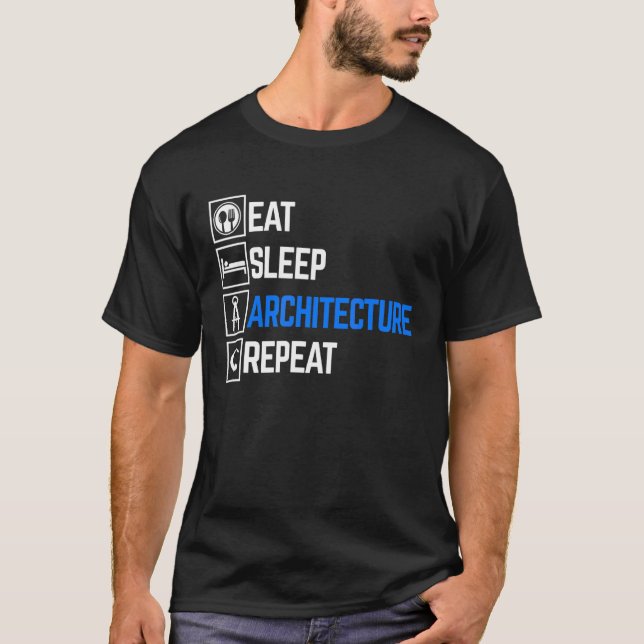 Camiseta Eat Sleep Architecture Repea Architect Graduado (Anverso)