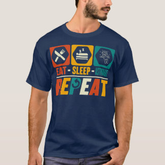 Camiseta Eat Sleep Astronaut Repeat  Funny Astronomy Planet