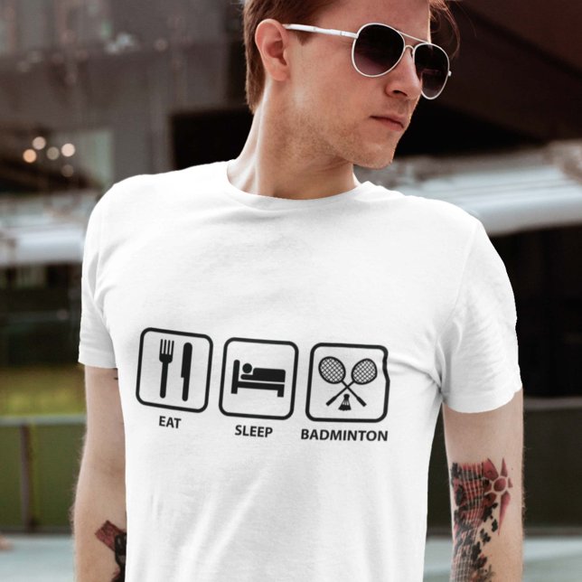 Camiseta Eat Sleep Badminton (Subido por el creador)