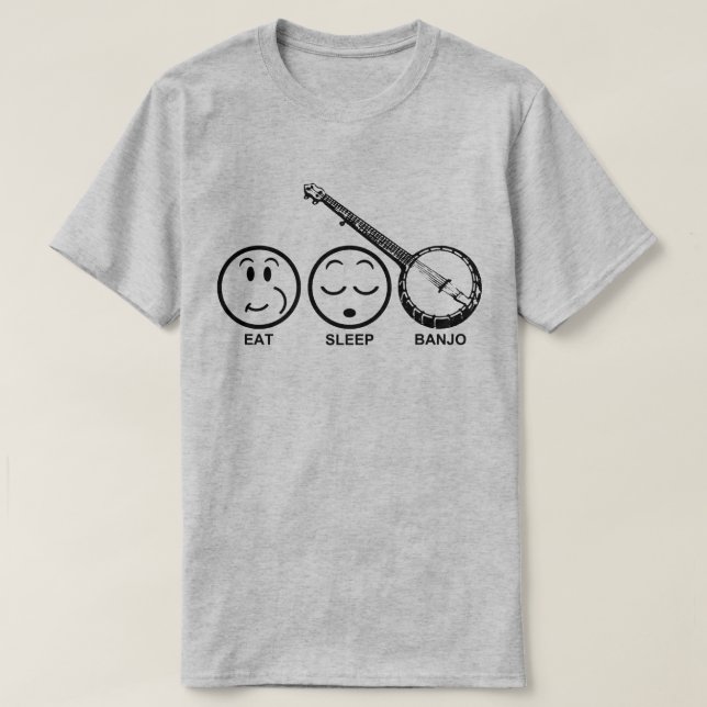 Camiseta Eat Sleep Banjo (Diseño del anverso)
