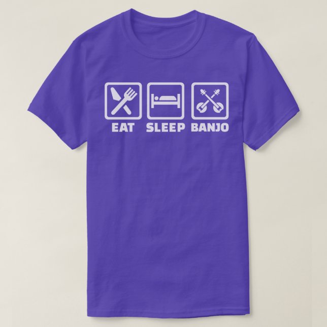 Camiseta Eat Sleep Banjo (Diseño del anverso)