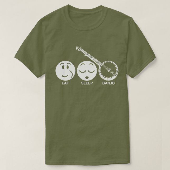 Camiseta Eat Sleep Banjo (Diseño del anverso)